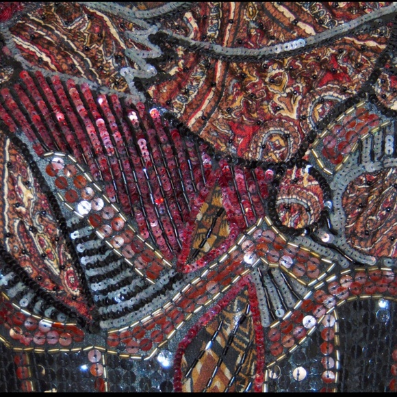 JUDITH ANN CREATIONS INC Sequin blouse S 💥 - Picture 3 of 9